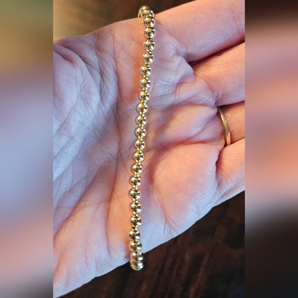 Gold Plate Bead Bracelet - Picture 3 of 4